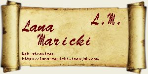 Lana Maricki vizit kartica